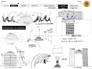 PRESUPUESTO 15 /01/10 Physical Virtual VALORES CONCEPTO ESPACIO PÚBLICO EVENTO Invitación Lugar Programa Adaptación al contexto 