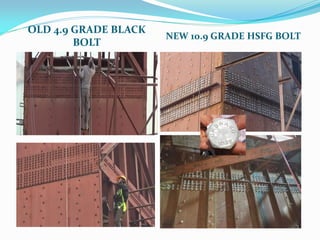 OLD 4.9 GRADE BLACK
BOLT
NEW 10.9 GRADE HSFG BOLT
 