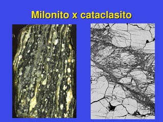 Milonito x cataclasito
Milonito x cataclasito
 