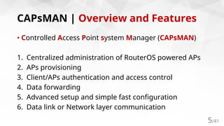 CAPsMANv2 | Wireless APs Controller by MikroTik | PDF