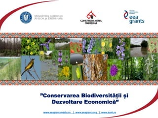 ”Conservarea Biodiversității și
Dezvoltare Economică”
www.eeagrantsmediu.ro | www.eeagrants.org | www.acmi.ro
 