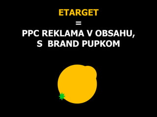 ETARGET
=
PPC REKLAMA V OBSAHU,
S BRAND PUPKOM
 