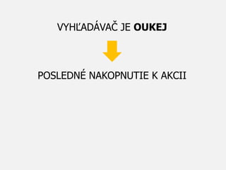 VYHĽADÁVAČ JE OUKEJ
POSLEDNÉ NAKOPNUTIE K AKCII
 