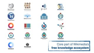 Core part of Wikimedia’s
free knowledge ecosystem
 