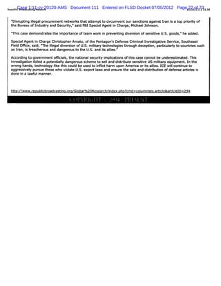 Case 1:11-cv-20120-AMS Document 111 Entered on FLSD Docket 07/05/2012 Page 22 of 70
 