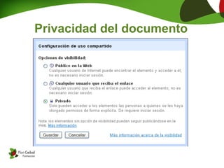 Privacidad del documento
 