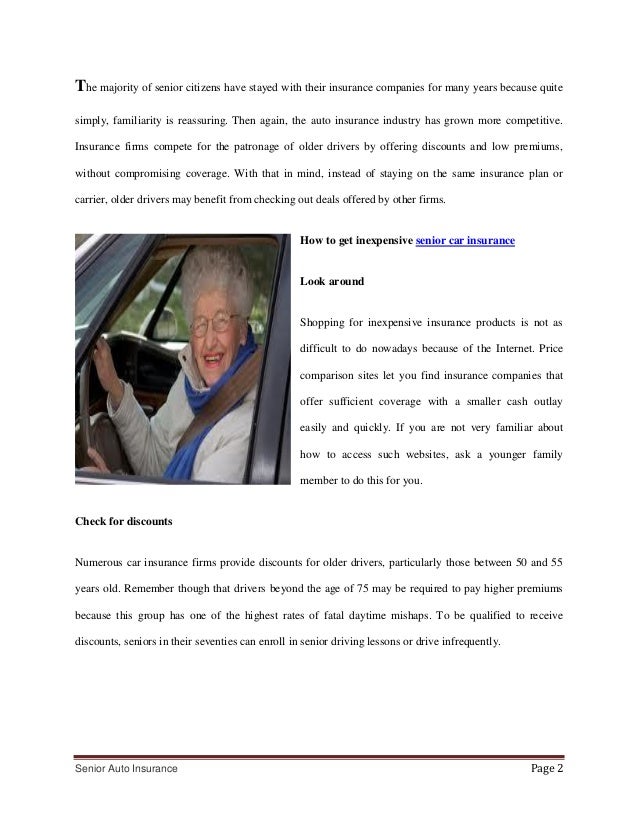 Tips When Buying Senior Car Insurance