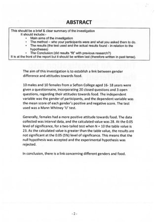 Example research project