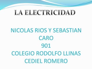 NICOLAS RIOS Y SEBASTIAN
CARO
901
COLEGIO RODOLFO LLINAS
CEDIEL ROMERO
 