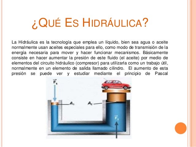 Resultado de imagen para que es hidraulica
