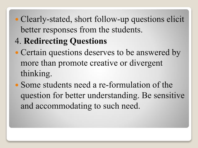 effective question and reacting techniques | PPTX