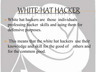 White Hack PowerPoint Presentation On Ethical Hacking in Brief (Simple) | PPTX