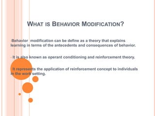 Behaviour Modification | PPTX