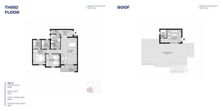 RECEPTION
4.70x7.60
TERRACE
4.95x1.90
LAUNDRY
1.00x1.50
BEDROOM
3.95x3.60
BATH.
2.40x2.60
ENTRANCE
LOBBY
3.50x2.00
KITCHEN
2.70x2.55
TOILET
1.40x1.20
MASTER
BATH.
2.30x2.60
MASTER
BEDROOM
3.60x4.25
PRIVATE ROOF DECK
98 m.sq.
BATH.
1.80x2.40
ROOF ANNEX
4.15x3.75
UNIT 31
LOWER LEVEL 152 m.sq.
ROOF SUITE 36 m.sq.
TOTAL GROSS AREA 188 m.sq.
2 Bedroom Apartment+Roof Suite Roof2 Bedroom Apartment+Roof Suite Third Floor
RECEPTION
4.70x7.60
TERRACE
4.95x1.90
LAUNDRY
1.00x1.50
BEDROOM
3.95x3.60
BATH.
2.40x2.60
ENTRANCE
LOBBY
3.50x2.00
KITCHEN
2.70x2.55
TOILET
1.40x1.20
MASTER
BATH.
2.30x2.60
MASTER
BEDROOM
3.60x4.25
PRIVATE ROOF DECK
98 m.sq.
BATH.
1.80x2.40
ROOF ANNEX
4.15x3.75
UNIT 31
LOWER LEVEL 152 m.sq.
ROOF SUITE 36 m.sq.
TOTAL GROSS AREA 188 m.sq.
2 Bedroom Apartment+Roof Suite Roof2 Bedroom Apartment+Roof Suite Third Floor
THIRD
FLOOR
ROOF
2 Bedroom Apartment
+ Roof Suite
2 Bedroom Apartment
+ Roof Suite
UNIT 31
LOWER LEVEL
163M2
ROOF SUITE
26M2
TOTAL GROSS AREA
189M2
PRIVATE ROOF AREA
98M2
 