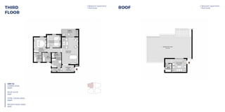 RECEPTION
4.70x7.60
TERRACE
4.95x2.30
LAUNDRY
1.00x1.50
BEDROOM
3.95x3.60
BATH.
2.40x2.60
ENTRANCE
LOBBY
3.50x2.00
KITCHEN
2.70x2.55
TOILET
1.40x1.20
MASTER
BATH.
2.30x2.60
MASTER
BEDROOM
3.60x4.25
PRIVATE ROOF DECK
91 m.sq.
BATH.
1.80x2.40
ROOF ANNEX
4.15x3.75
UNIT 34
LOWER LEVEL 153 m.sq.
ROOF SUITE 36 m.sq.
TOTAL GROSS AREA 189 m.sq.
2 Bedroom Apartment+Roof Suite Roof2 Bedroom Apartment+Roof Suite Third Floor
RECEPTION
4.70x7.60
TERRACE
4.95x2.30
LAUNDRY
1.00x1.50
BEDROOM
3.95x3.60
BATH.
2.40x2.60
ENTRANCE
LOBBY
3.50x2.00
KITCHEN
2.70x2.55
TOILET
1.40x1.20
MASTER
BATH.
2.30x2.60
MASTER
BEDROOM
3.60x4.25
PRIVATE ROOF DECK
91 m.sq.
BATH.
1.80x2.40
ROOF ANNEX
4.15x3.75
UNIT 34
LOWER LEVEL 153 m.sq.
ROOF SUITE 36 m.sq.
TOTAL GROSS AREA 189 m.sq.
2 Bedroom Apartment+Roof Suite Roof2 Bedroom Apartment+Roof Suite Third Floor
THIRD
FLOOR
ROOF
2 Bedroom Apartment
+ Roof Suite
2 Bedroom Apartment
+ Roof Suite
UNIT 34
LOWER LEVEL
163M2
ROOF SUITE
26M2
TOTAL GROSS AREA
189M2
PRIVATE ROOF AREA
90M2
 