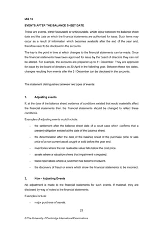 International Accounting Standards CIE Guidance for teachers 9706 A an ...