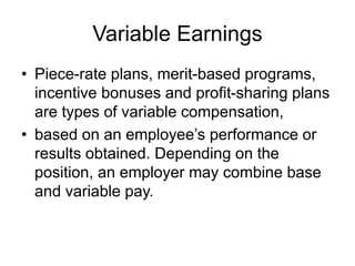 types of compensation plan | PPTX