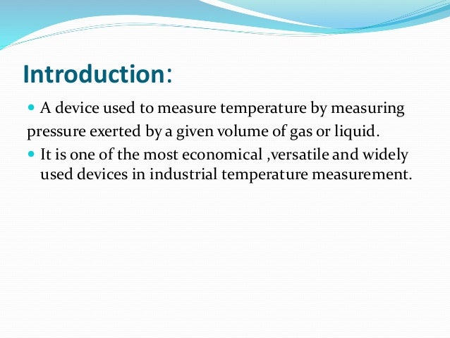 introduction of thermometer