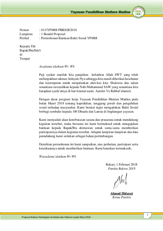 Contoh Surat Permohonan Bantuan Baznas Untuk Lansia - Nusagates