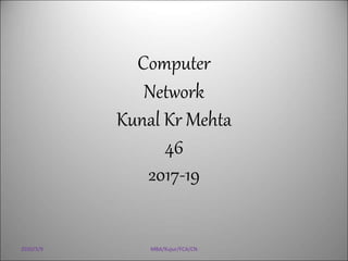Computer
Network
Kunal Kr Mehta
46
2017-19
2020/3/9 MBA/Kujur/FCA/CN
 