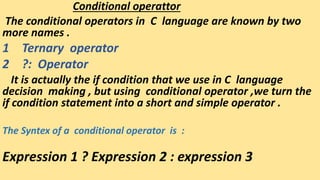 Operators and it's type | PPT