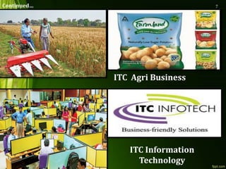 ITC Agri Business
ITC Information
Technology
Continued… 7
 