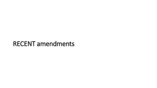 RECENT amendments
 