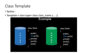 Exception Handling ,templates in C++ | PPT