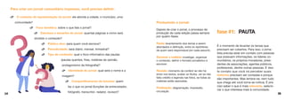 24 25
Para criar um jornal comunitário impresso, você precisa definir:
ù
ù O contexto de representação do jornal: ele aborda a cidade, o município, uma
comunidade?
ù
ù Foco temático: sobre o que fala o jornal?
ù
ù Estrutura e tamanho do jornal: quantas páginas e como será
dividido o conteúdo?
ù
ù Público alvo: para quem você escreve?
ù
ù Periodicidade: será diário, mensal, trimestral?
ù
ù Tipo de conteúdo: qual o foco informativo das pautas
(pautas quentes, frias, matérias de opinião,
protagonismo da fotografia)?
ù
ù Identidade do jornal: qual será o nome e a
imagem?
ù
ù Compartilhamento de funções: quem
faz o que no jornal (funções de entrevistador,
fotógrafo, transcritor, redator, revisor)?
É o momento de levantar os temas que
precisam ser cobertos. Para isso, o jorna-
lista precisa estar em contato com pessoas
que possuem informações, os líderes co-
munitários, os próprios moradores, presi-
dentes de associações, agentes públicos,
professores, dentre outras pessoas. É des-
te contato que você irá perceber quais
histórias precisam ser contadas e porque
são importantes. Mas lembre-se, nem tudo
que chega até você torna-se notícia. É pre-
ciso saber o que é mais relevante, selecio-
nar o que interessa mais à comunidade.
PAUTA
fase #1:
Produzindo o jornal:
Depois de criar o jornal, o processo de
produção de cada edição passa sempre
por quatro fases:
Pauta: levantamento dos temas a serem
abordados e definição, entre os repórteres,
de quem será responsável por cada assunto.
Escrever a matéria: investigar, organizar
o conteúdo, definir o formato jornalístico e
escrever.
Revisão: momento de conferir se não há
erros nos textos, avaliar os títulos, ver se não
falta crédito e legenda nas fotos, se todas as
matérias estão assinadas.
Finalização: diagramação, impressão,
circulação.
 