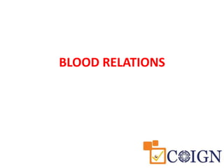 BLOOD RELATIONS
 