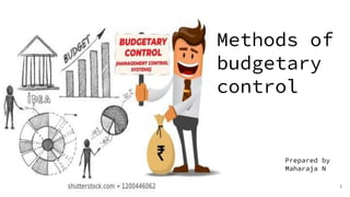 1
Methods of
budgetary
control
Prepared by
Maharaja N
 