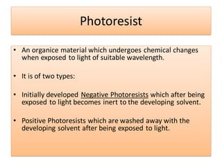 Photolithography | PPT