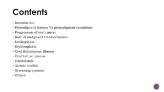 Oral Potentially Malignant Disorders | PDF