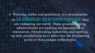 10 New Modern Technologies PPT [Computer Project] | PPTX
