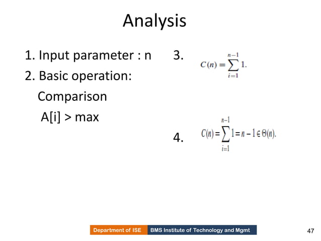 Design and Analysis of Algorthim(CSE) Study Material | PPT