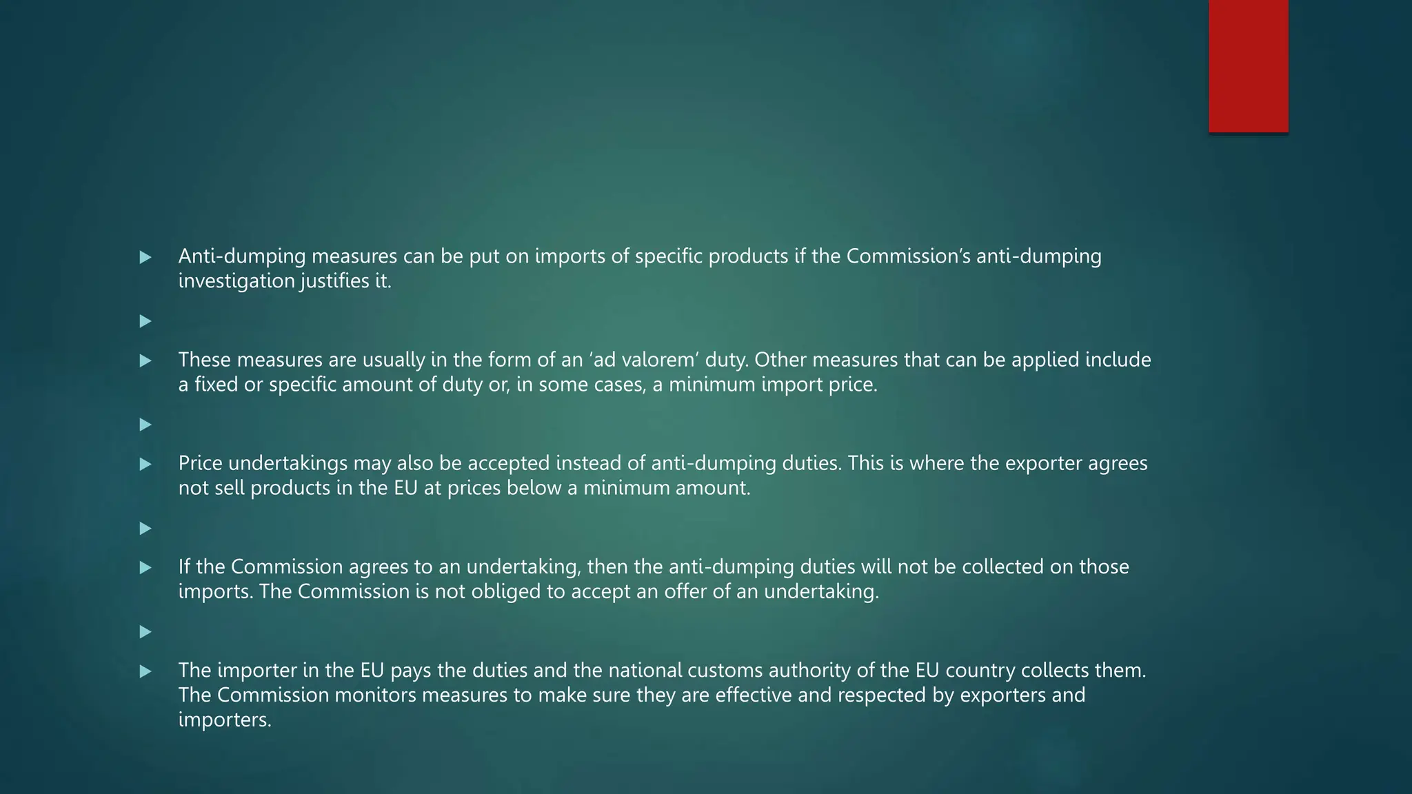 Measures on dumping and anti dumping presentation | PPT