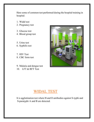 Barwal Test B pharma A project report on hospital training | PDF