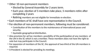 UNITED NATIONS and the functions of General Assembly and Security ...