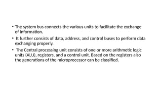 Microprocessor and microcontroller introduction and architecture of ...