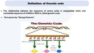Genetic Code, Discovery of Genetic code. | PPT