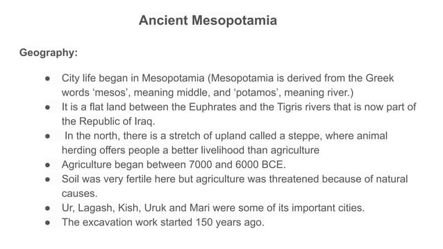 ANCIENT HISTORY IN DEPTH MESOPOTAMIA PROJECT PDF CLASS 11 visual data 2