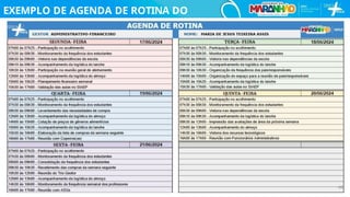 EXEMPLO DE AGENDA DE ROTINA DO
GAF
66
 