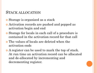 Pdf for storage static allocation in compiler design | PPT