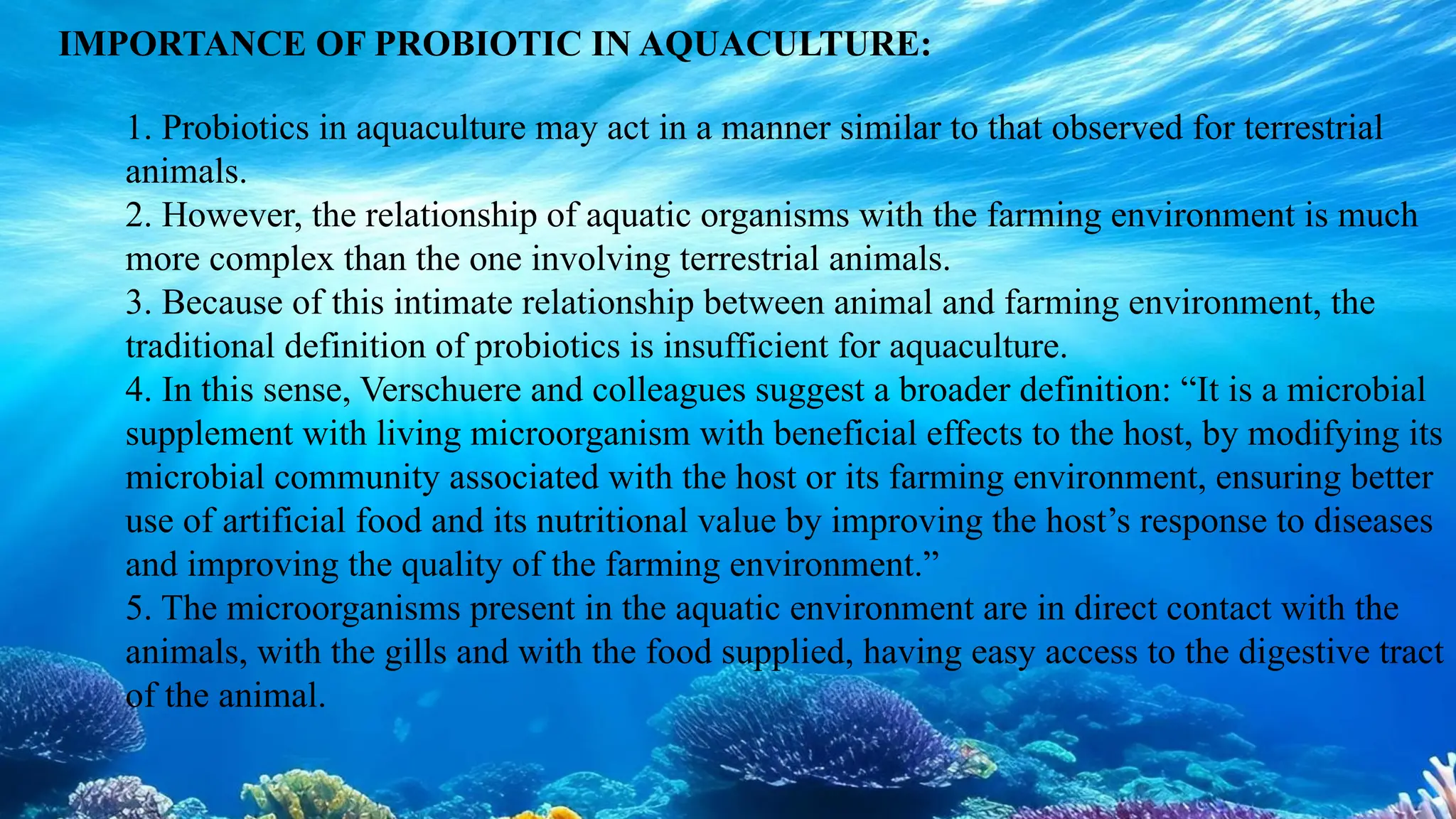Probiotic bacteria and their importance in aquaculture | PPTX