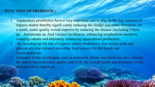 Probiotic bacteria and their importance in aquaculture | PPTX
