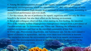 Probiotic bacteria and their importance in aquaculture | PPTX