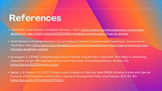 Tamil Nadu break fast scheme basic information | PDF