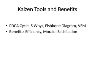 Lean manufacturing tools in manufacturing | PPTX
