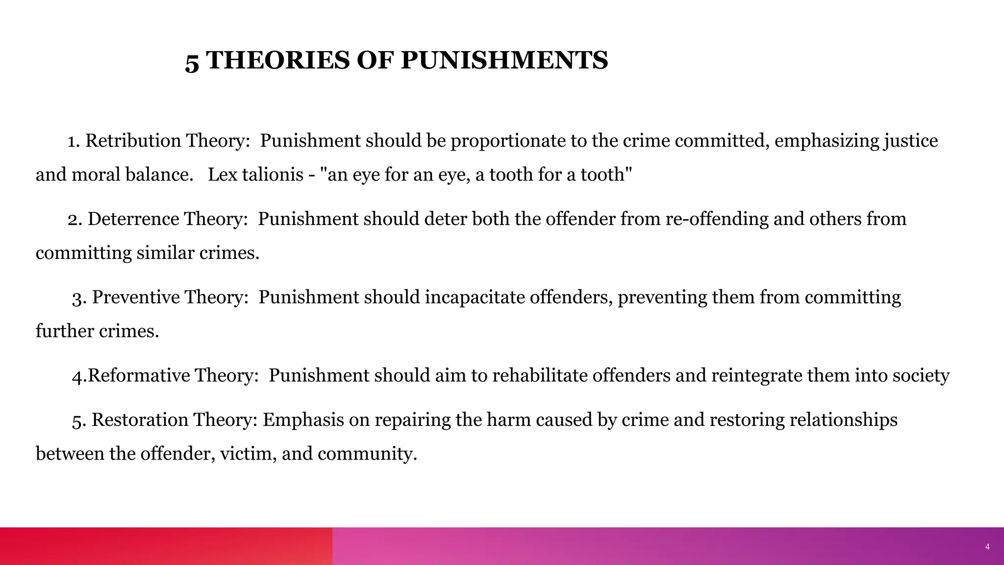 Theories of Punishment in principles criminal Law. | PPT
