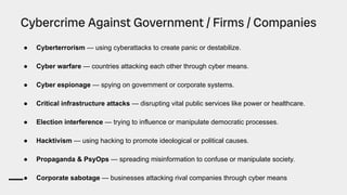 Cyber Interference cybercrime investigation and digital forensics | PDF